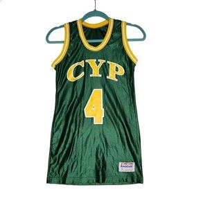 CYP Basketball Jersey Number 4 Athletic Apparel Green Yellow Unisex Size Medium